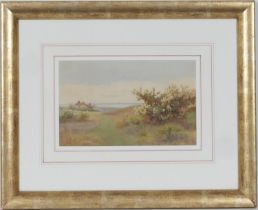 Charles Edward Wilson (1854-1941), 'On the coast, Springtime', watercolour, signed, 23cm x 36cm,