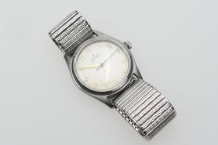 Rolex Oyster Royal gent's stainless steel wristwatch, circa 1945, cream coloured 27mm dial with 'Art