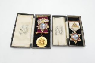 Freemasonry interest: Beddington Chapter No. 5492 enamelled silver gilt Valuable Services jewel,