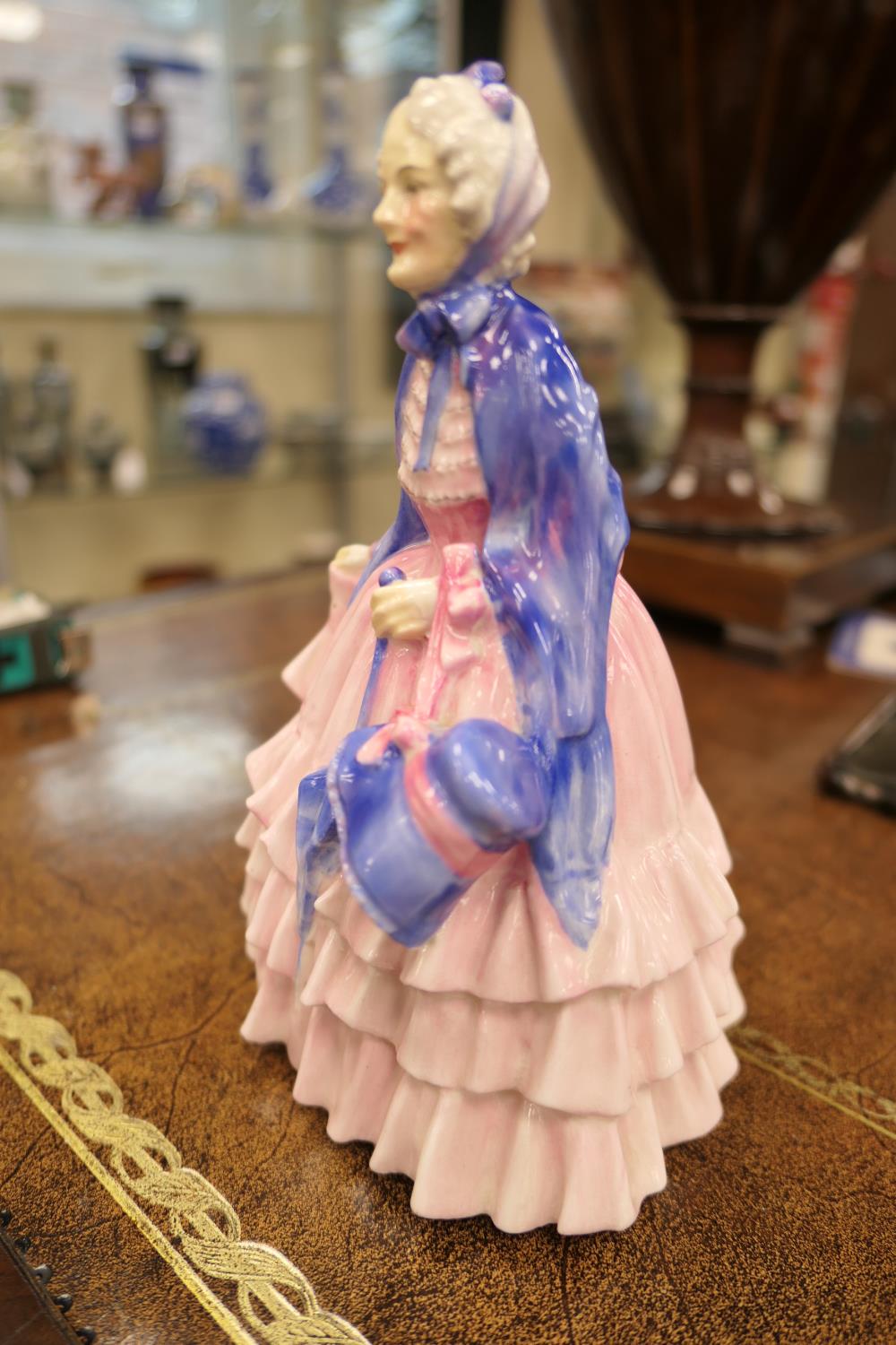 Royal Doulton china figure 'Gentle Woman', HN1632, designed by L Harradine, issued 1934-49, in a - Image 8 of 9