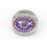 Victorian millefiori glass paperweight, circa 1850, 9.6cm diameter (Please note condition is not