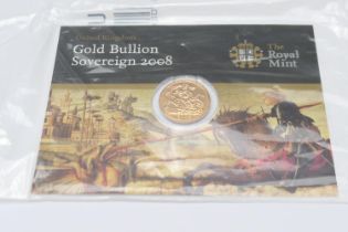 2008 United Kingdom sovereign (Royal Mint Bullion), original packaging, weight 7.98g (Please note