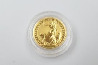 2017 Britannia quarter ounce fine gold £25 coin (UNC), weight 7.8g (Please note condition is not