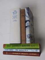 Six volumes on Antarctic exploration including Andre Migot 'The Lonely South', Travel Club