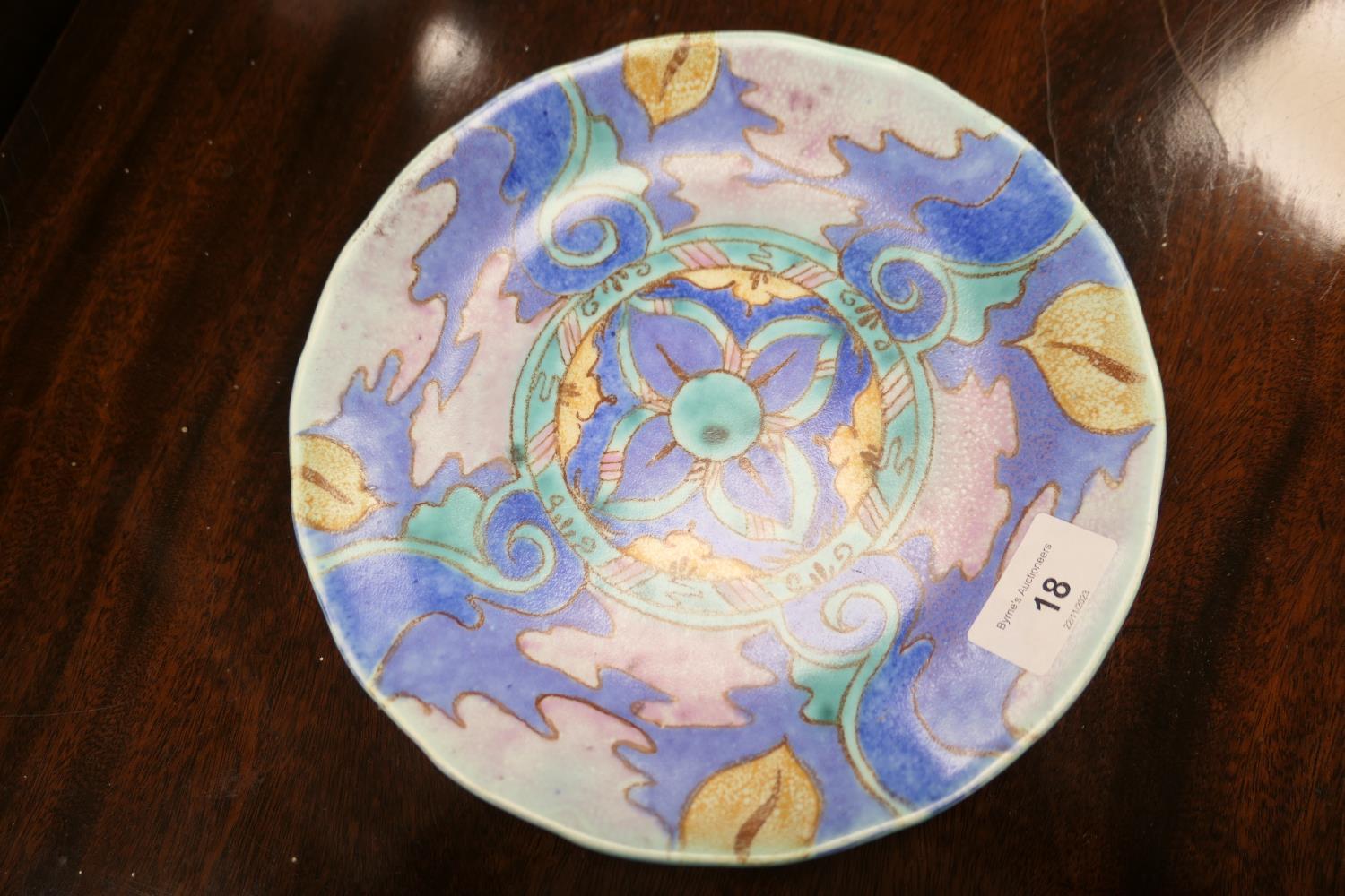 Clarice Cliff Inspiration Persian circular dish, circa 1930-31, finished in blues, purples, greens - Image 2 of 8