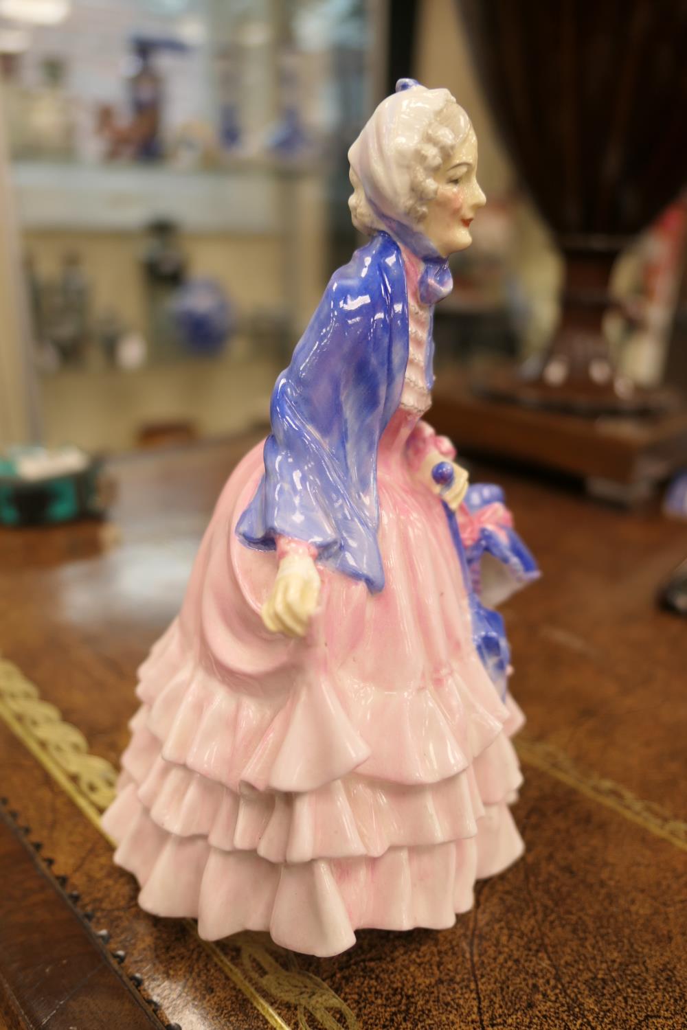Royal Doulton china figure 'Gentle Woman', HN1632, designed by L Harradine, issued 1934-49, in a - Image 9 of 9