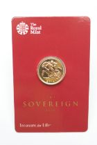 2016 United Kingdom half sovereign (Royal Mint Bullion), original packaging, weight 3.99g (Please