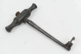 Ebony and steel tooth key, late 18th/early 19th Century, 14.5cm (Please note condition is not noted.