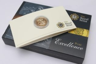 2010 United Kingdom half sovereign (Royal Mint Bullion), original box, weight 3.99g (Please note