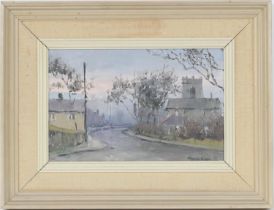 Sheila Turner (b.1941), Bidston Village, oil on board, signed and dated 1978, 19cm x 29cm (Please