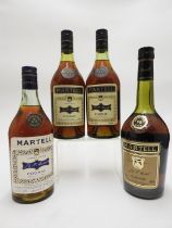 Martell VS Cognac (3 bts); also Martell 3 Star Cognac (1 bt) (4) (Please note condition is not