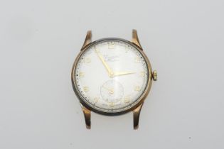 Everite Embassy gent's 9ct gold wristwatch, circa 1965, 26mm dial with Arabic numerals and