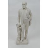 Minton Parian figure of Colin Minton Campbell (1827-1885), by Sir Thomas Brock, impressed marks,