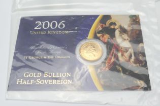 2006 United Kingdom half sovereign (Royal Mint Bullion), original packaging, weight 3.99g (Please