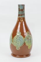 Della Robbia/Buckley Pottery interest: Charles Collis slip decorated bottle vase for William Powell,