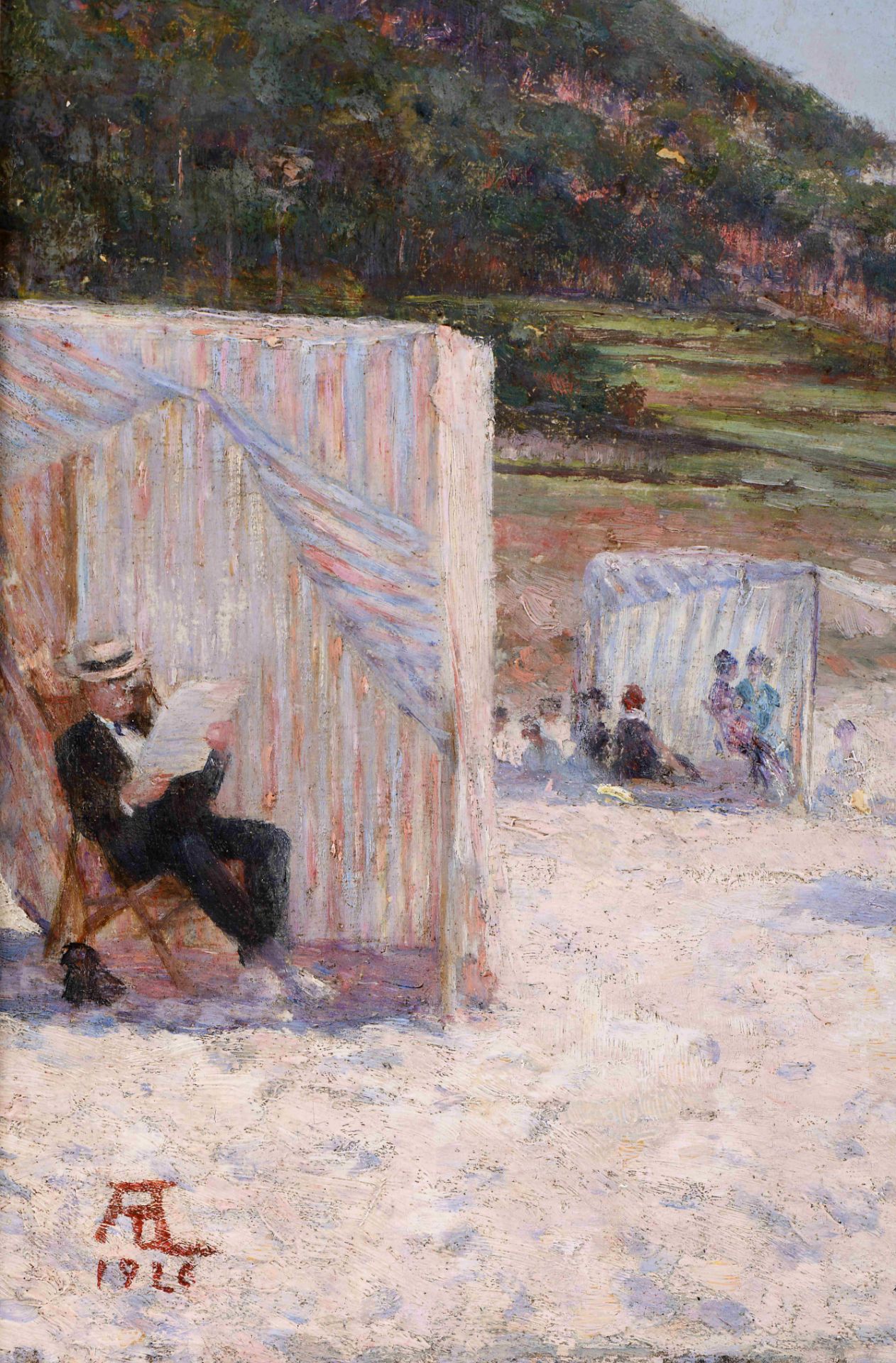 ARTUR LOUREIRO - 1853-1932 A Beach with figures - Bild 4 aus 9