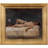 AURÉLIA DE SOUZA - 1866-1922 A female nude lying down