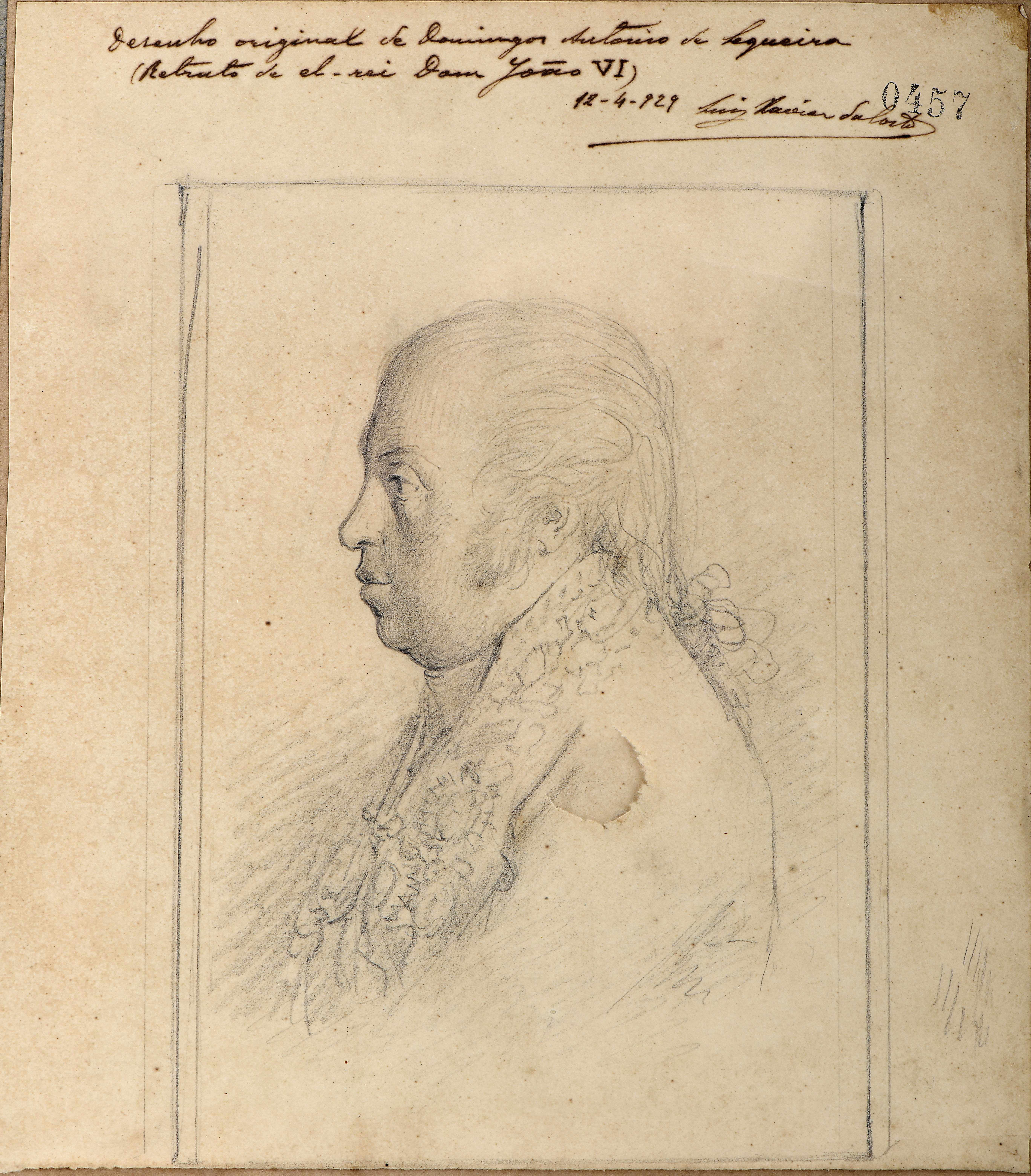 DOMINGOS SEQUEIRA - 1768-1837 "Retrato de el-rei Dom João VI" - Image 2 of 3