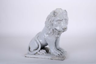 A sitting lion