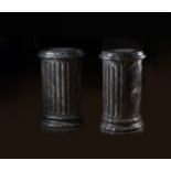 A pair of oval columns