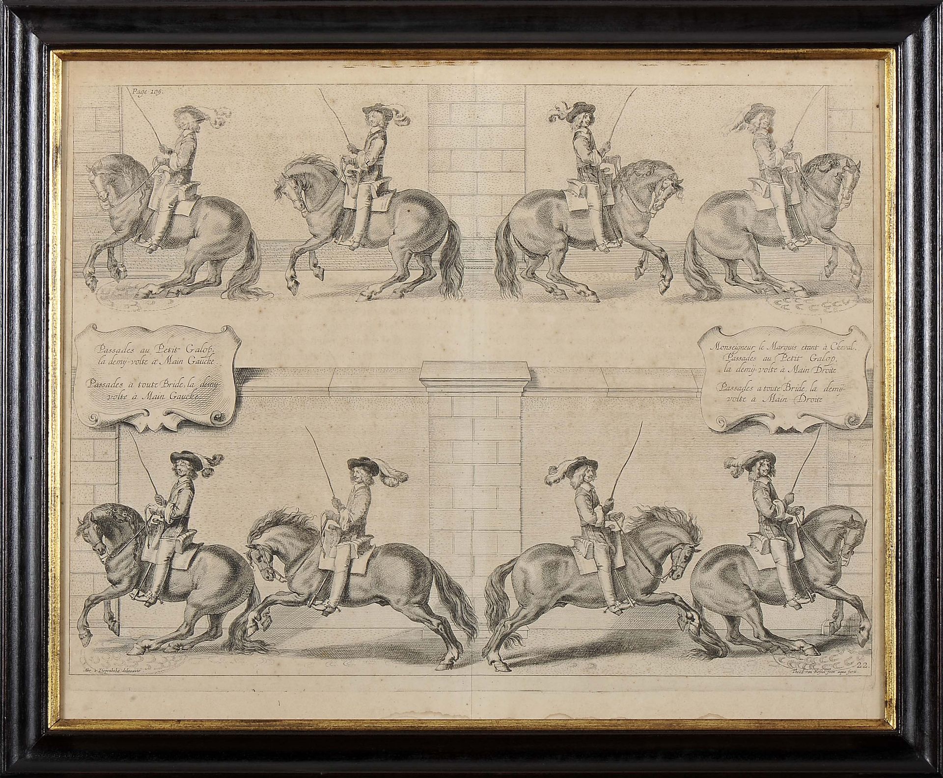 ENGRAVINGS - NEWCASTLE, William Cavendish, 1st Duke of.- four prints of the work “Methode et inventi - Bild 4 aus 5