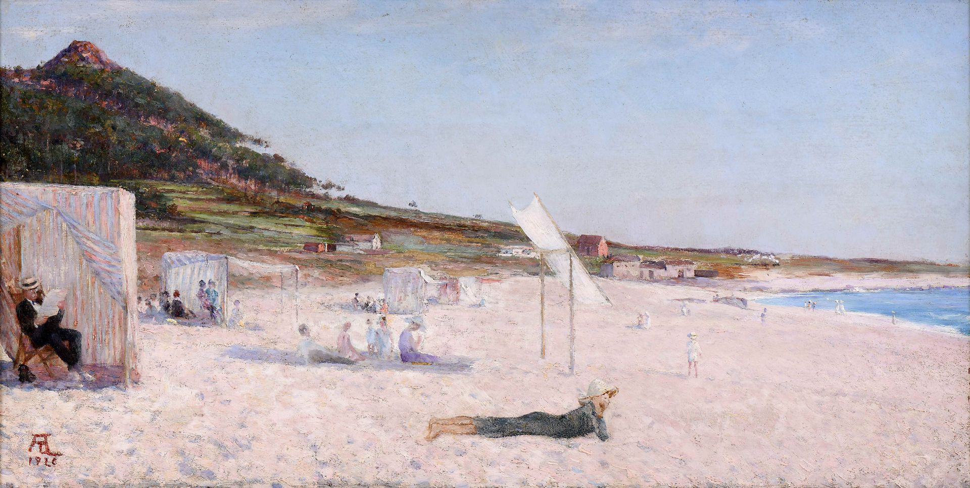 ARTUR LOUREIRO - 1853-1932 A Beach with figures - Bild 2 aus 9