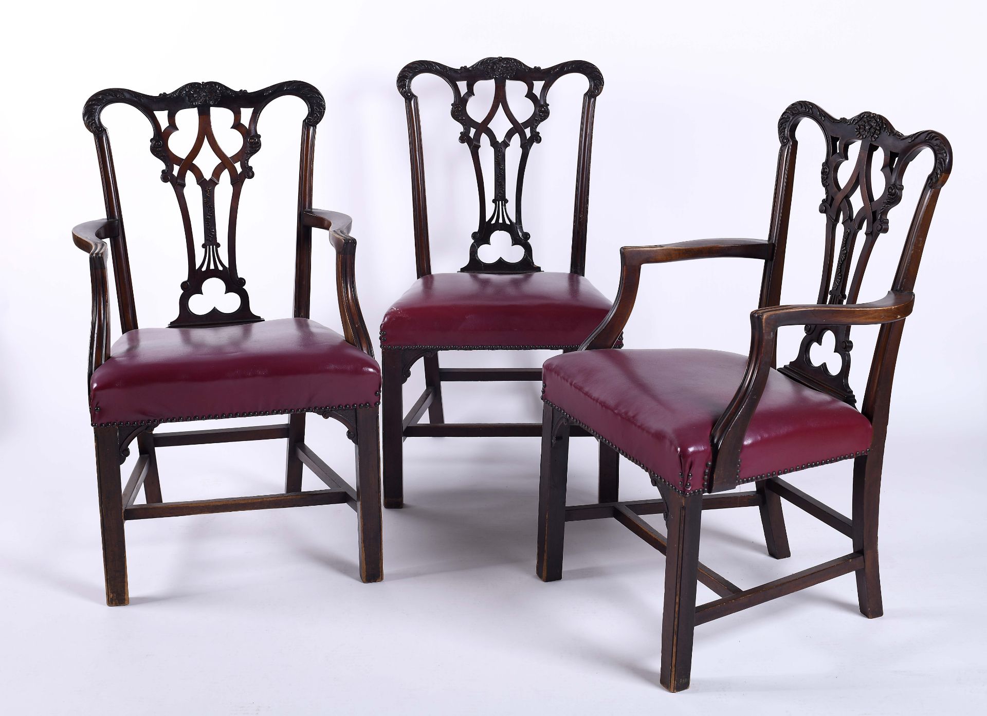 A set of ten chairs (two of which armchairs)