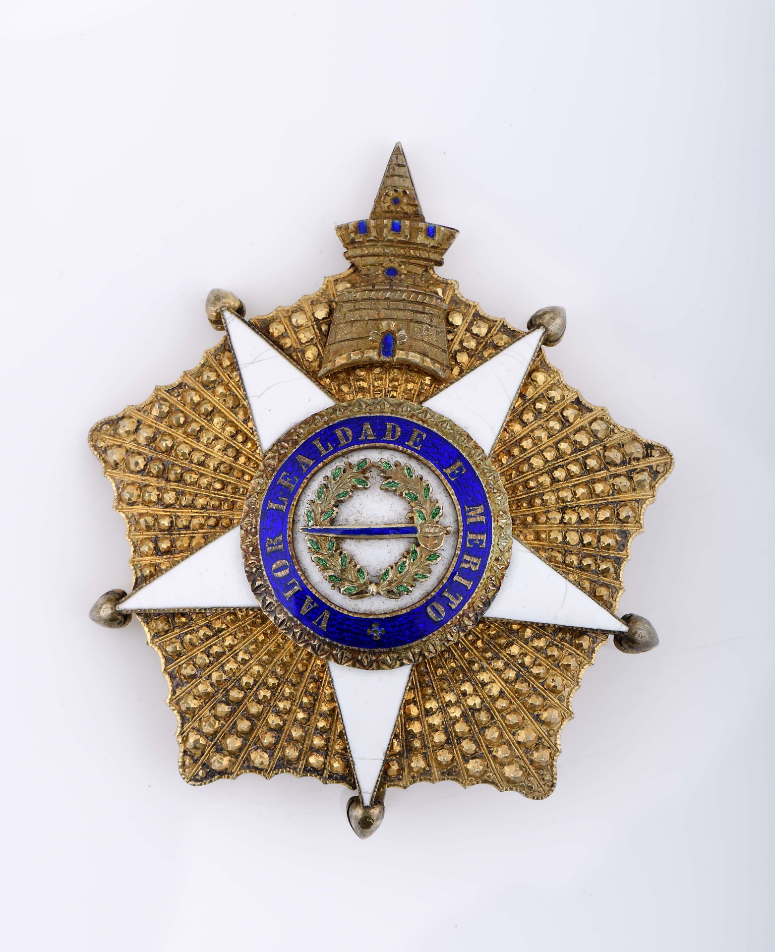 Necklace with pendant, plaque, band and respective insignia of the Military Order of the Tower and S - Image 5 of 8