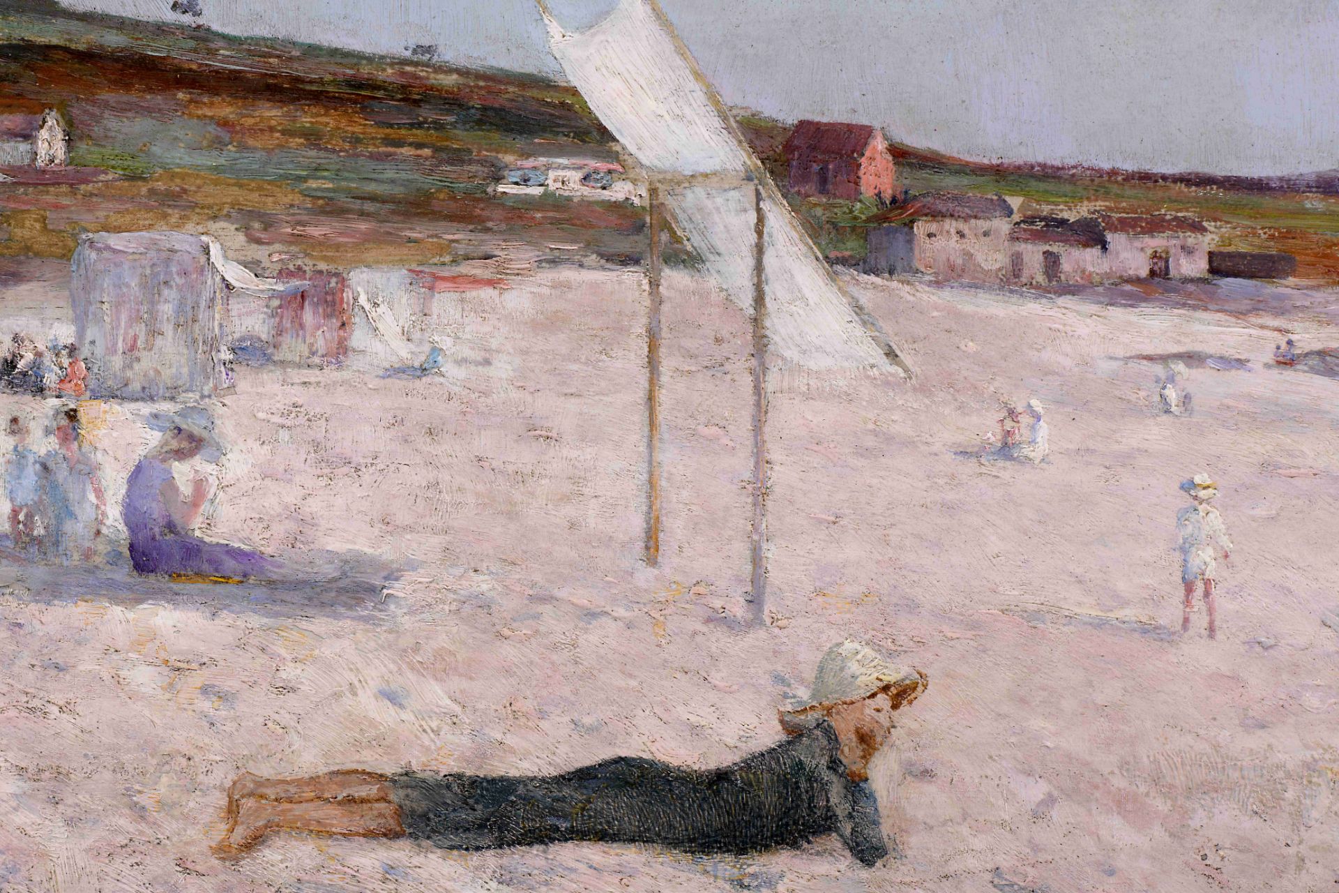 ARTUR LOUREIRO - 1853-1932 A Beach with figures - Bild 5 aus 9