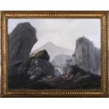 JEAN PILLEMENT - 1728-1808 A landscape with figures