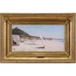 ARTUR LOUREIRO - 1853-1932 A Beach with figures