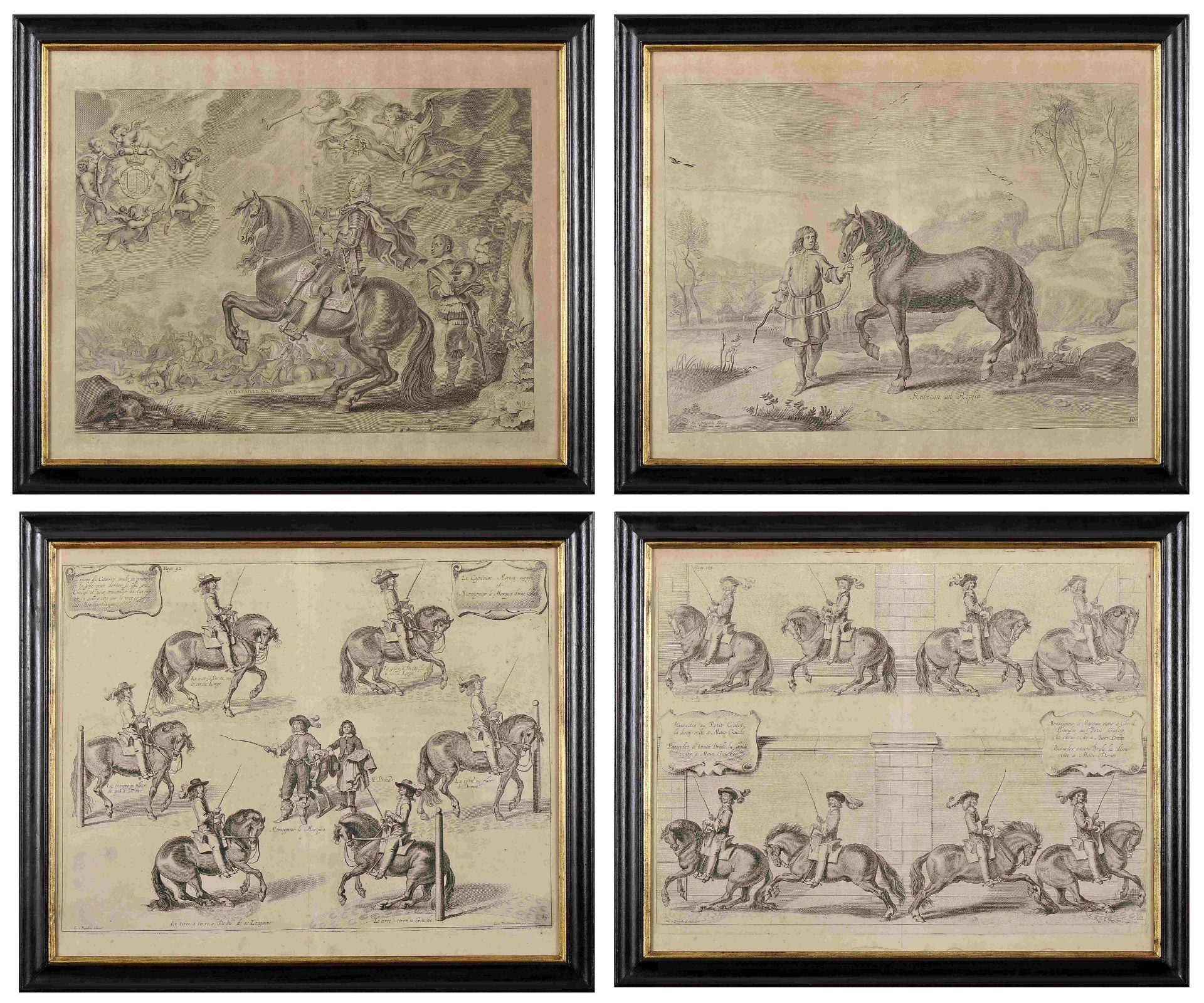 ENGRAVINGS - NEWCASTLE, William Cavendish, 1st Duke of.- four prints of the work “Methode et inventi