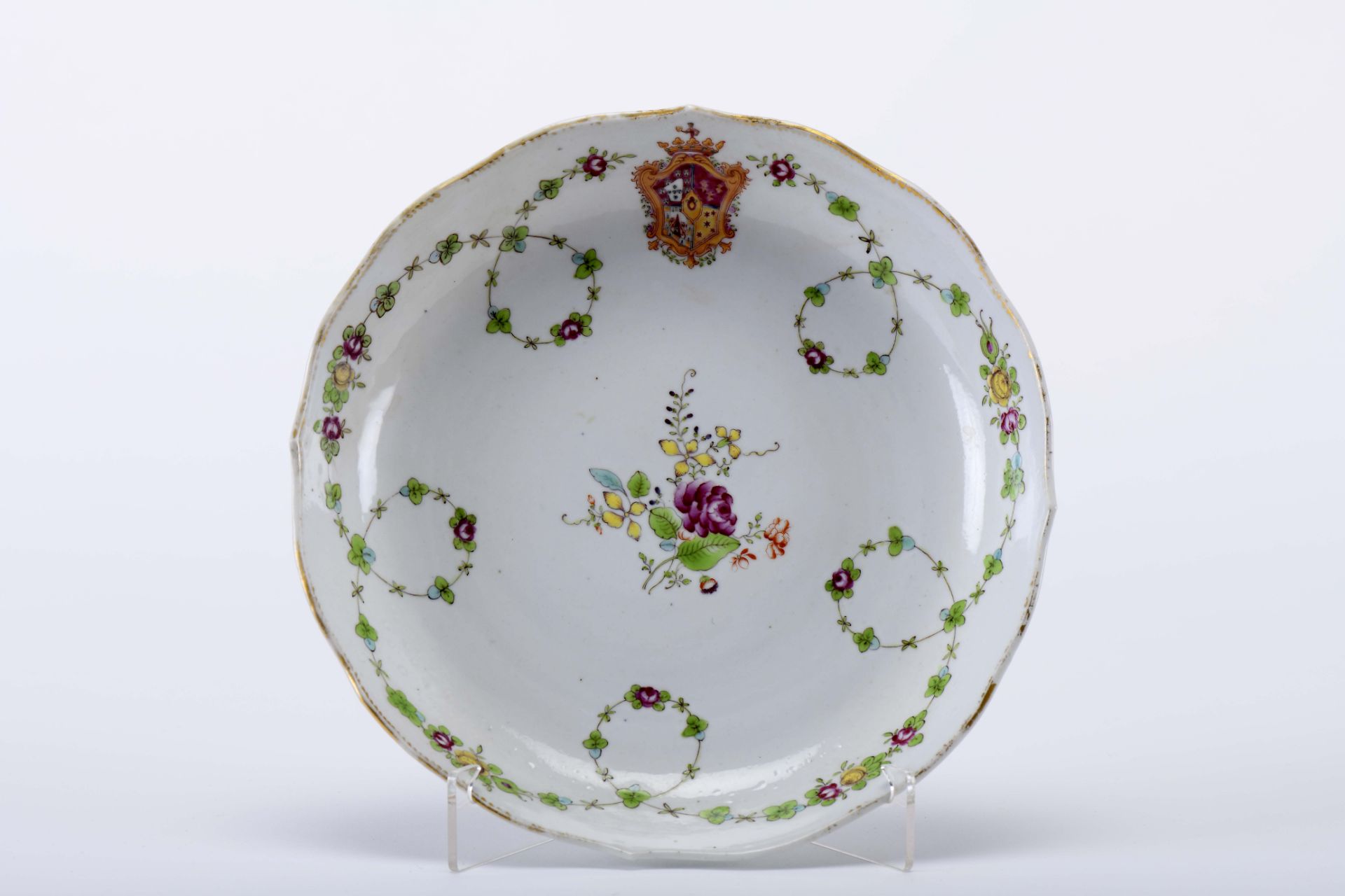 A scalloped round small dish