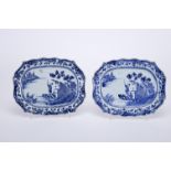 A pair of scalloped platters