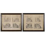 ENGRAVINGS- NEWCASTLE, William Cavendish, 1st Duke of.- two prints of the work “Methode et invention