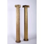 A pair of fluted columns