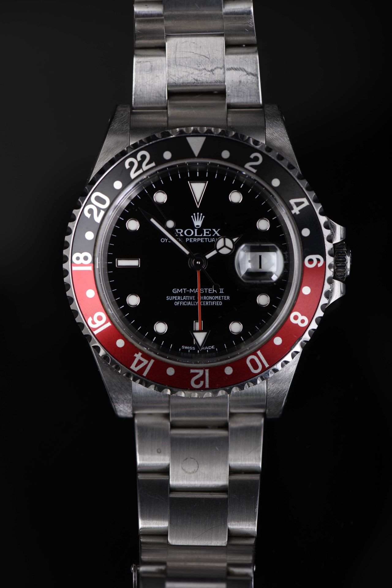 A ROLEX wristwatch - model GMT MASTER II "COKE"