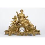 A table clock "Lady and cupid"