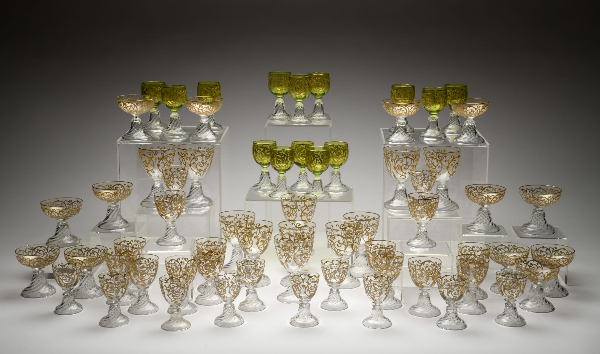 Part of a "Cluny" model glassware