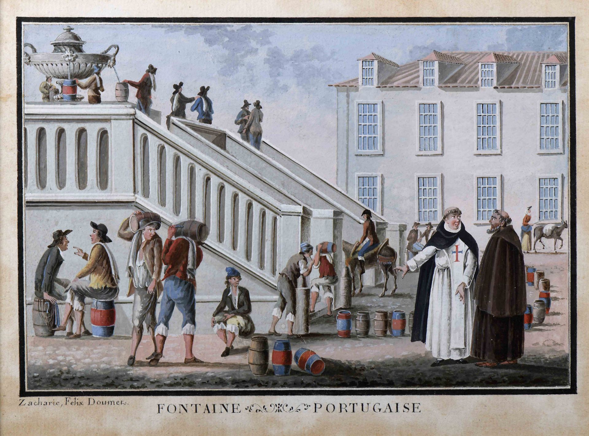 ZACHARIE FÉLIX DOUMET - 1761-1818 "Fontaine Portugaise" - Image 2 of 2