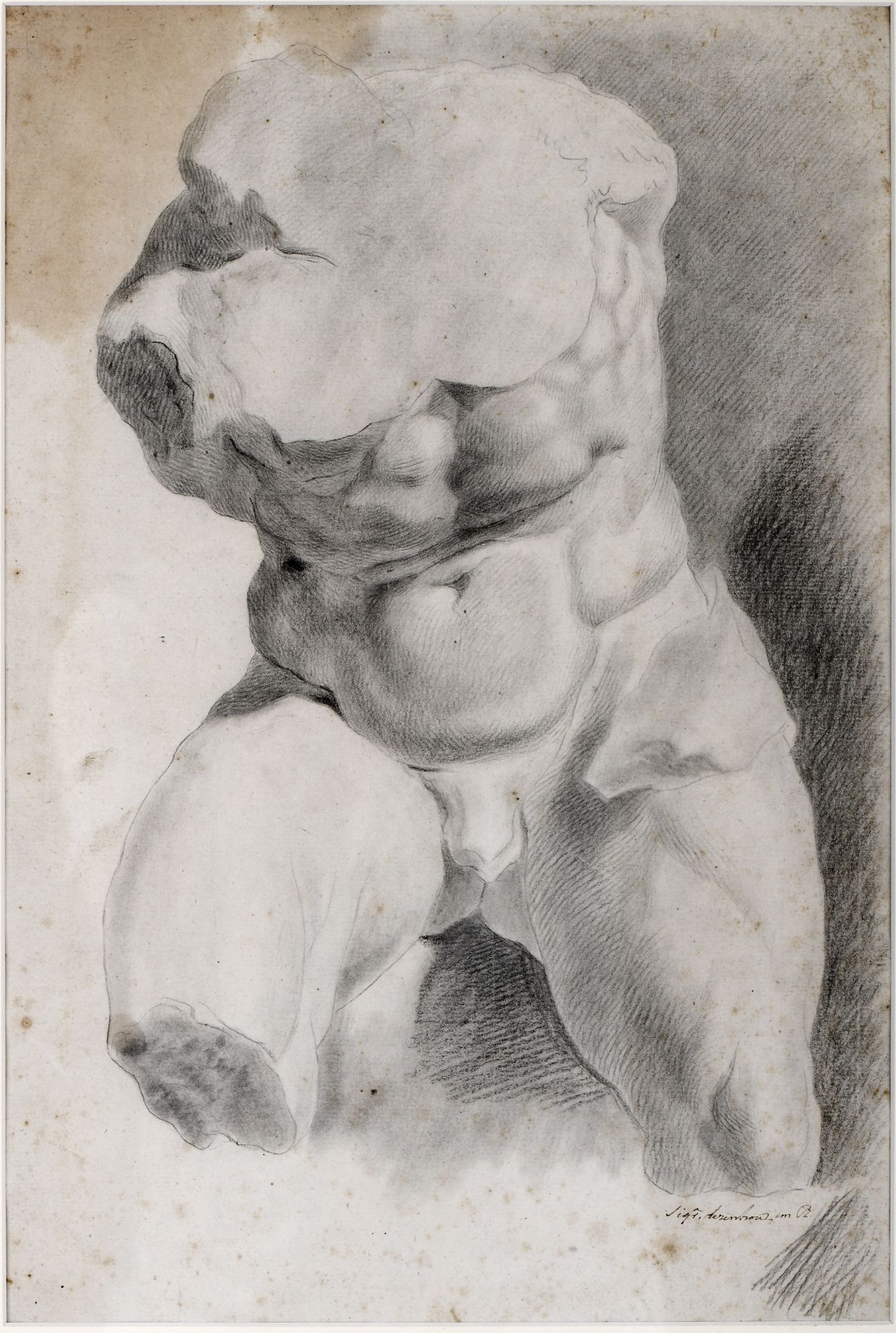 DOMINGOS SEQUEIRA - 1768-1837 Belvedere torso - Image 2 of 3