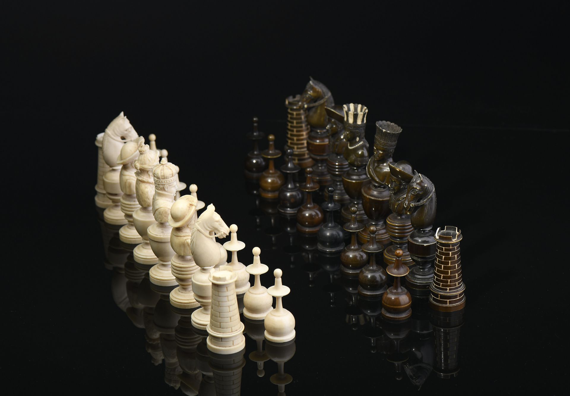 Chess pieces - "Battle between the French and the Senegalese"