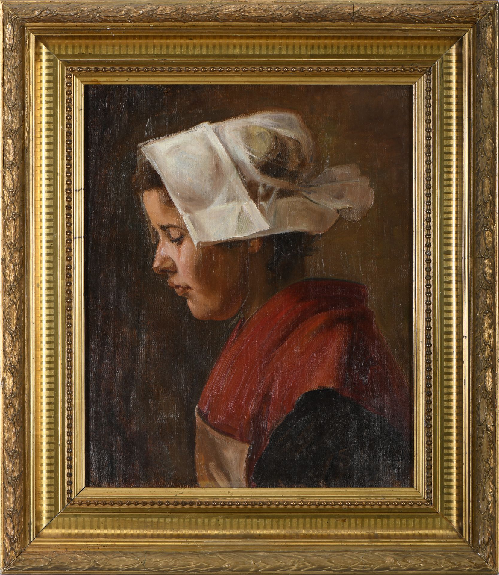 SOFIA MARTINS DE SOUSA - 1870-1960 Portrait of a girl wearing a bonnet