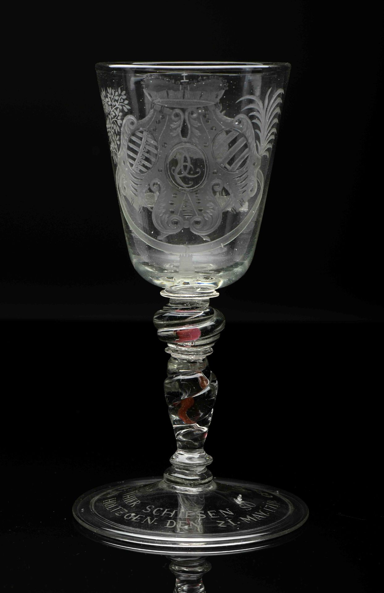 A stem goblet - Image 3 of 3