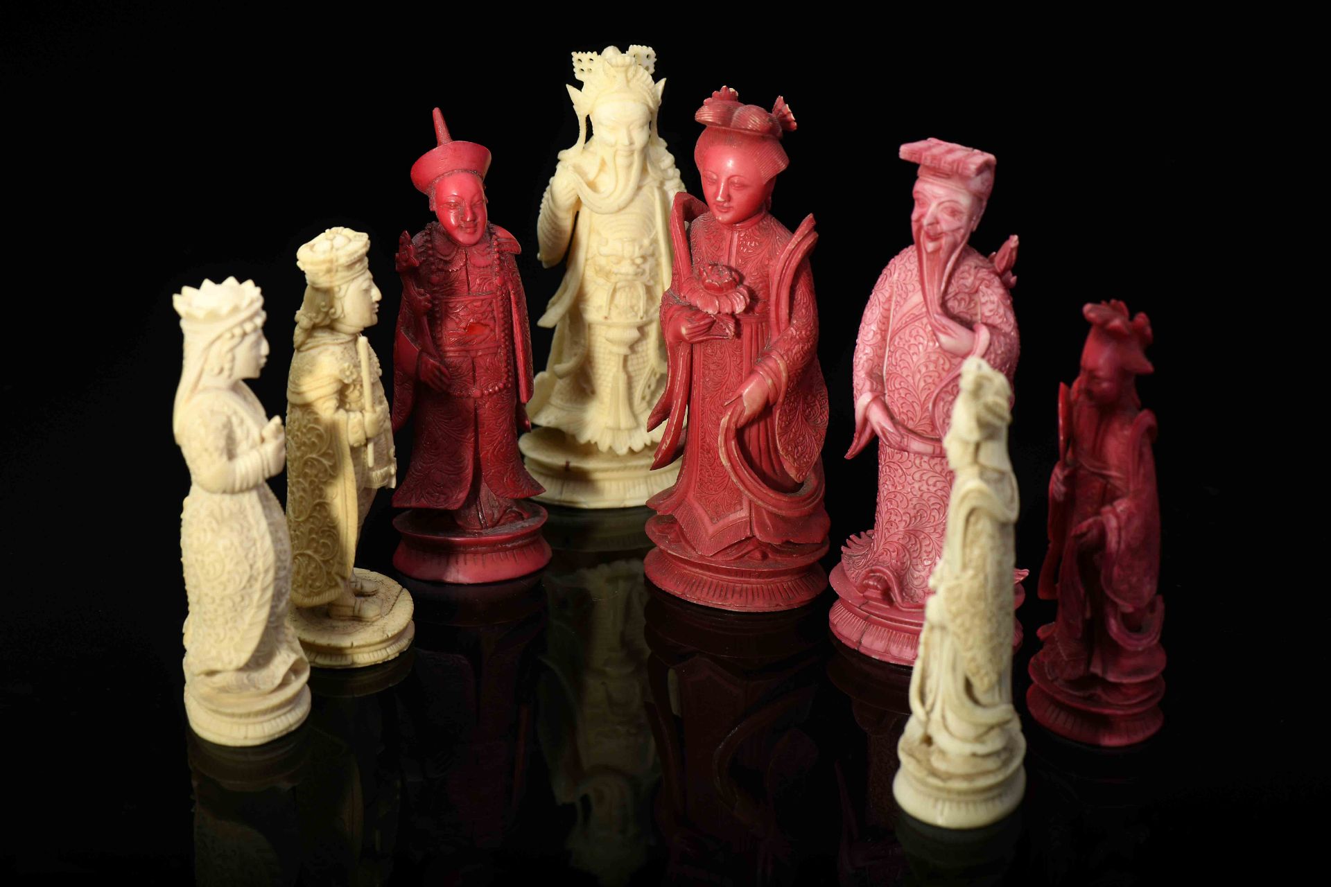Eight chess pieces - figures