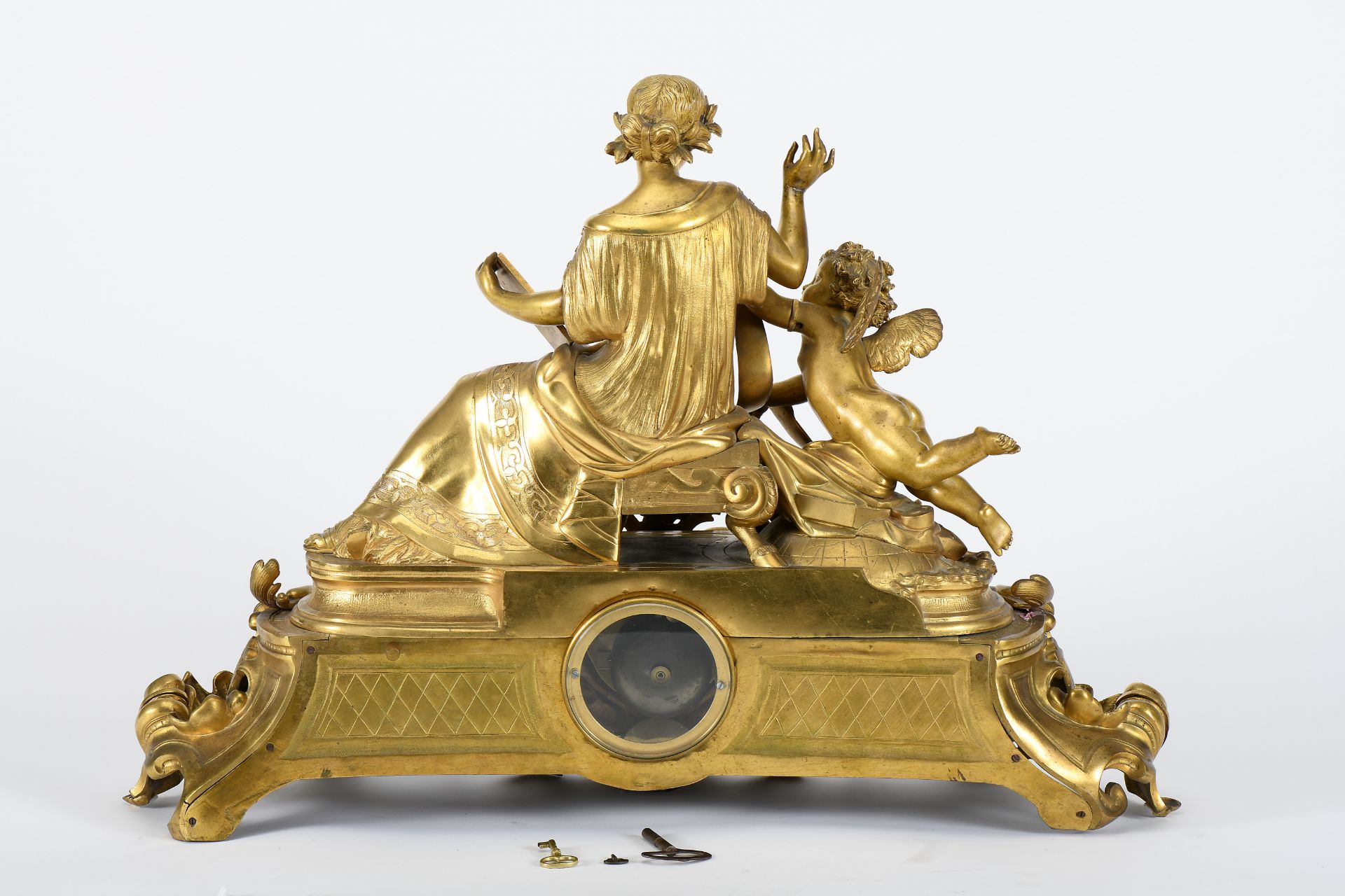 A table clock "Lady and cupid" - Image 4 of 5