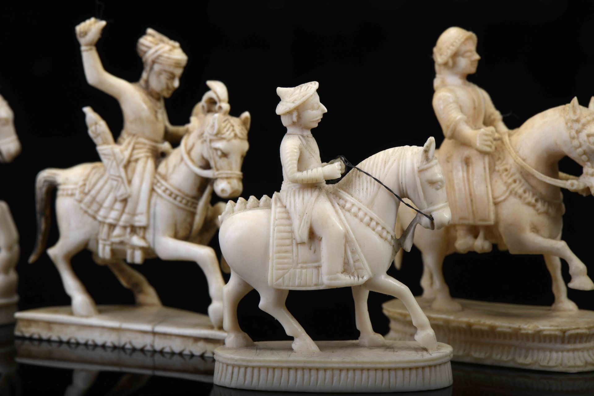 Chess Pieces “Knights” - Male figures on horseback - Image 2 of 5