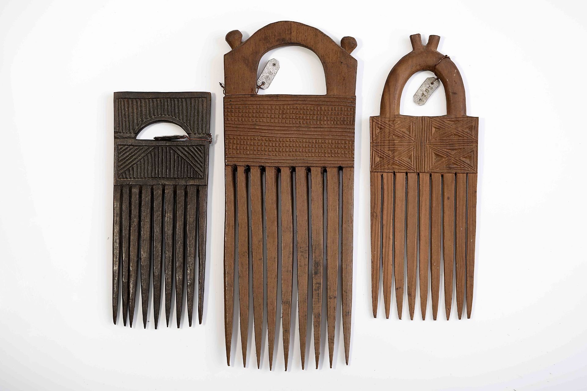 Three different combs