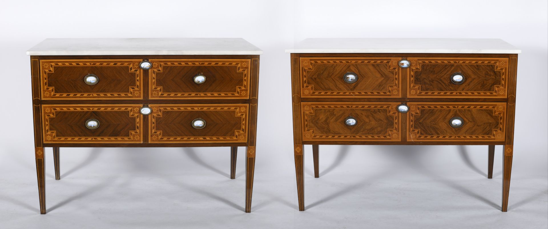 A pair of commodes