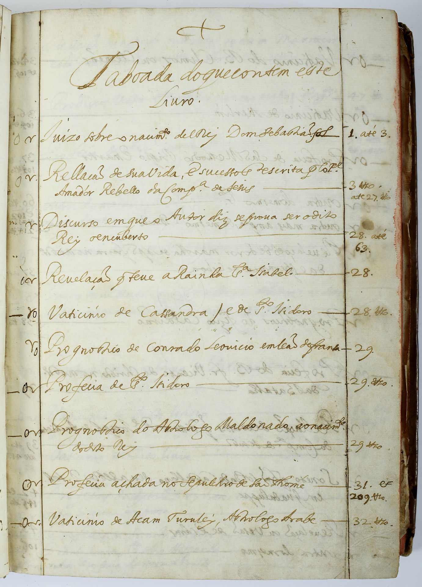 MANUSCRITO.- PROFECIAS de varios avtores.- Século XVII (ca. 1650).- 300 f.; 29 cm.- E.